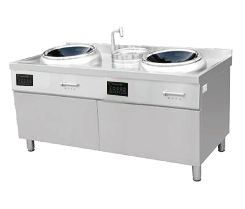 明檔電磁雙炒單尾爐